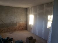 Wand zur Heizung fertig